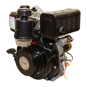 Двигатель LIFAN C178FD 6А (6 л.с., 4-хтактный, одноцилиндровый, с воздушным охлаждением, вал 25 мм, объем 296см³, катушка 6А, электрический стартер, вес 34 кг)
