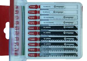 Набор пилок для лобзика универсальный, 10 шт, T101D,T144D,T127D,T111C,T118A, HCS, БОЕКОМПЛЕКТ